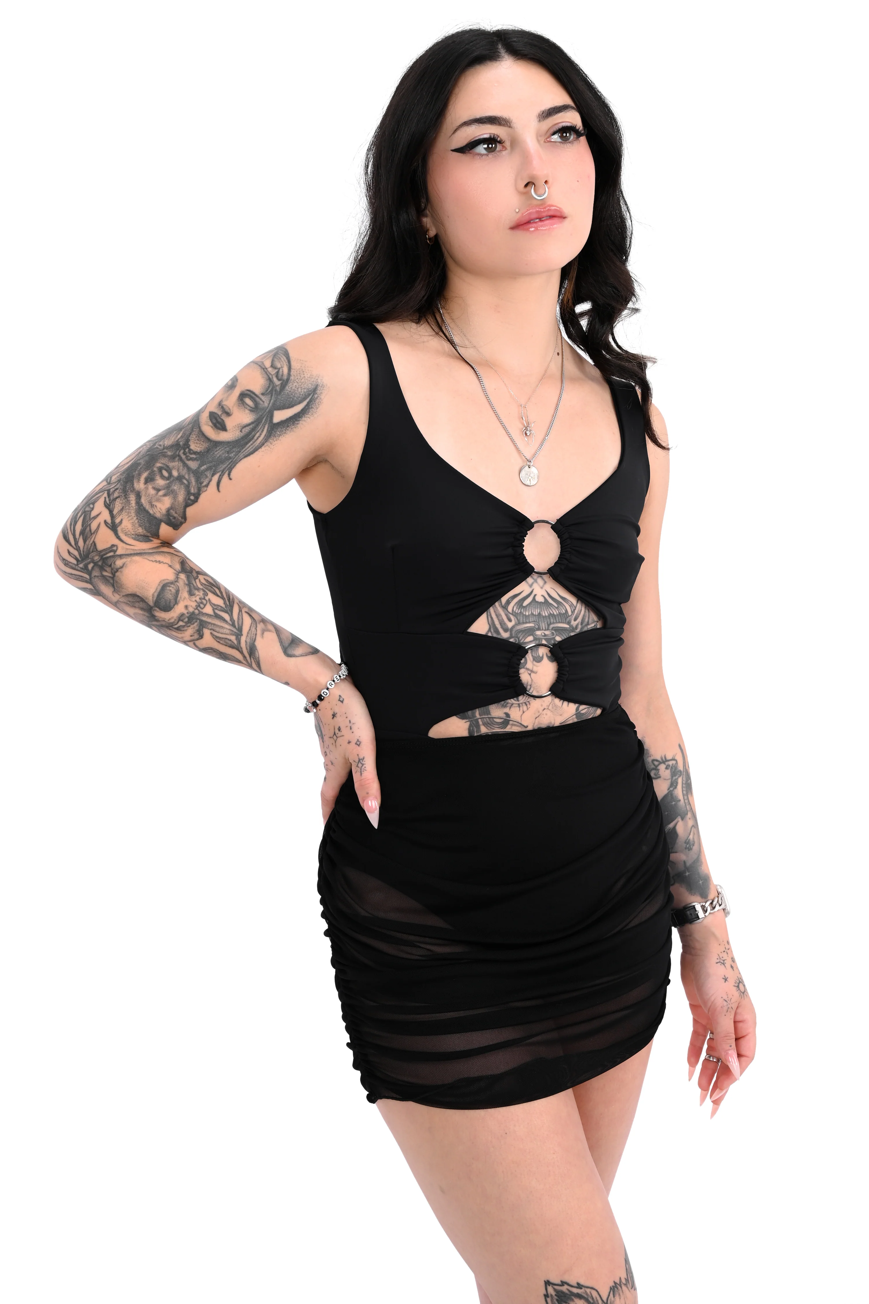 Ruched Mesh Swim Cover Up Skirt - Image 6