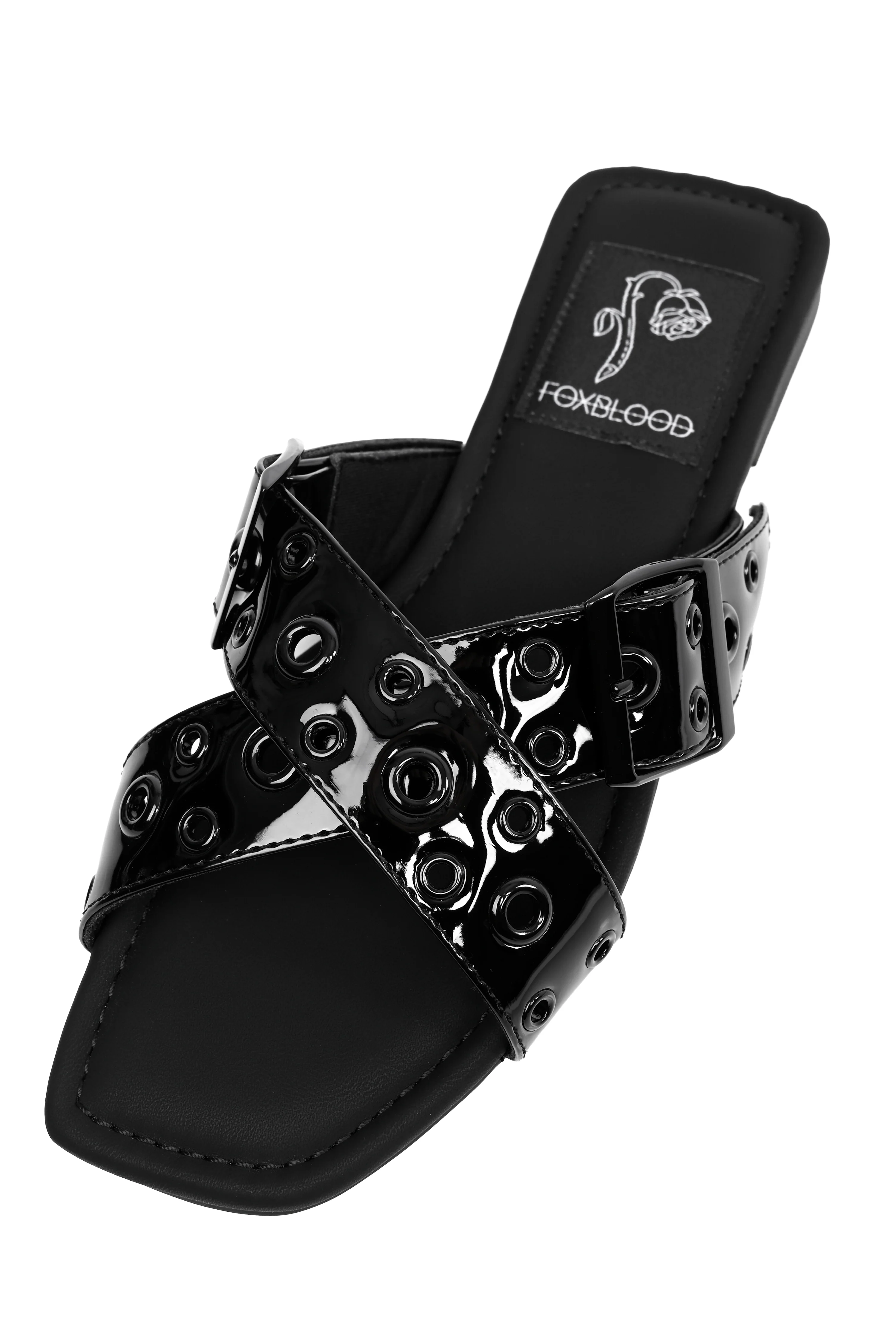 Sage Adjustable Black Buckle Slides - Image 8