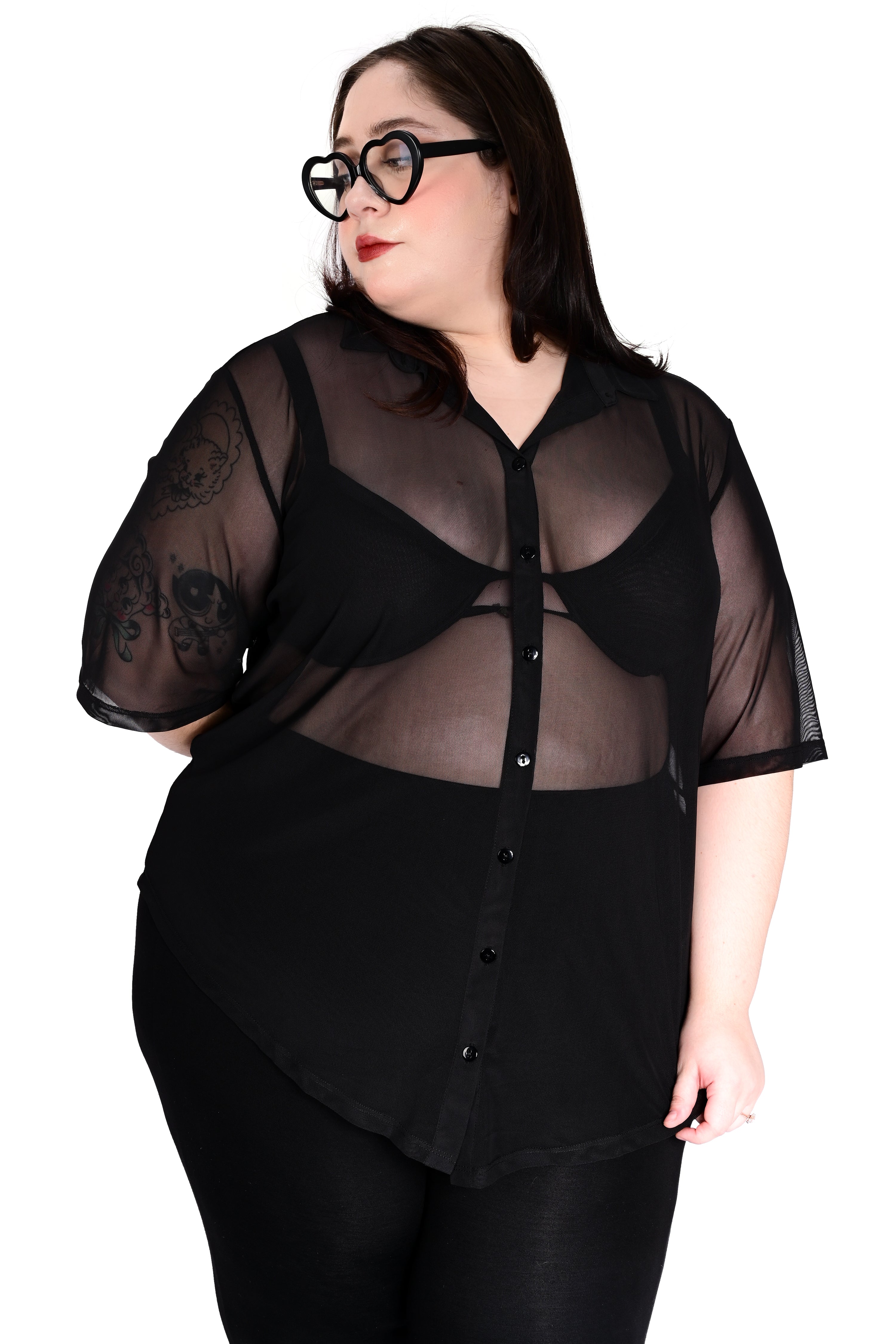 Short Sleeve Mesh Memphis Oversized Shirt - Image 2