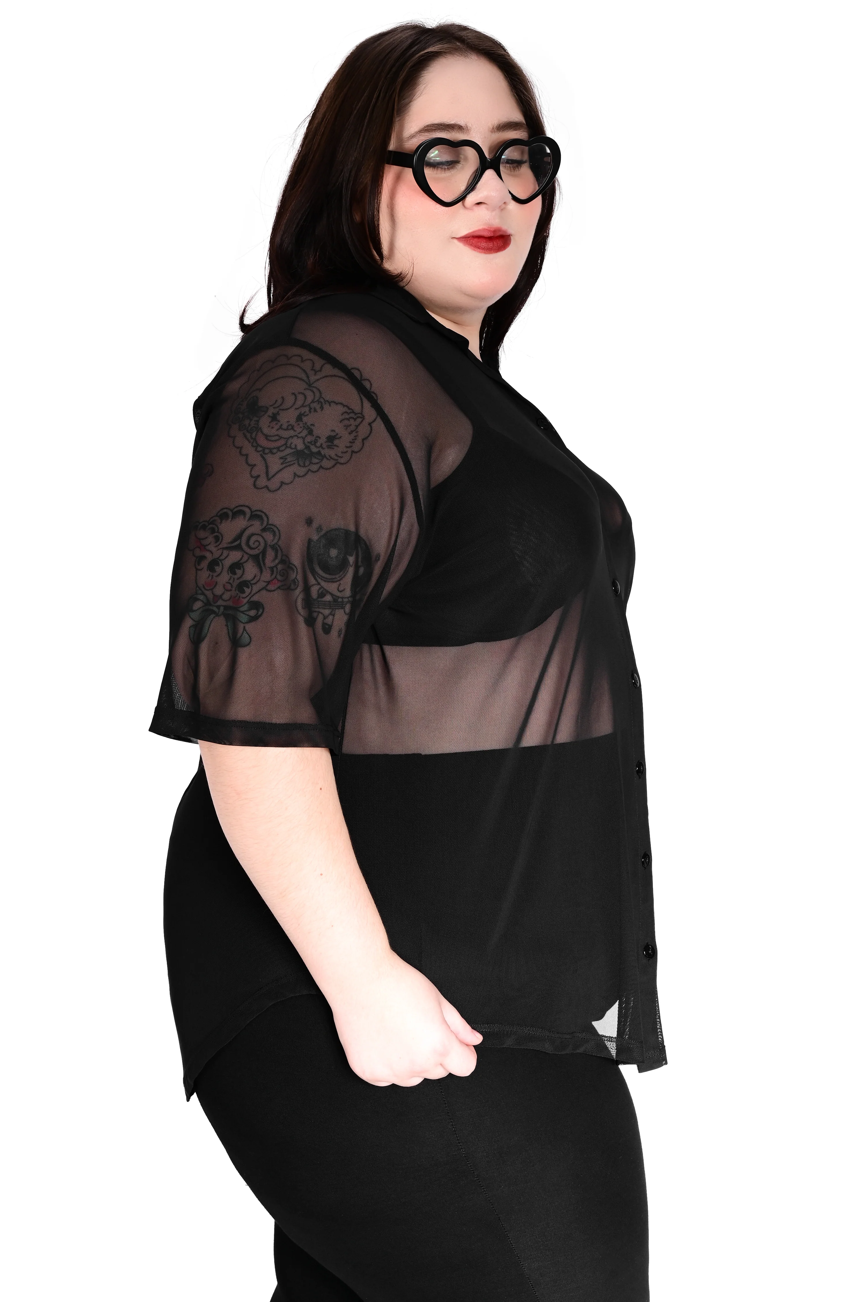 Short Sleeve Mesh Memphis Oversized Shirt - Image 5