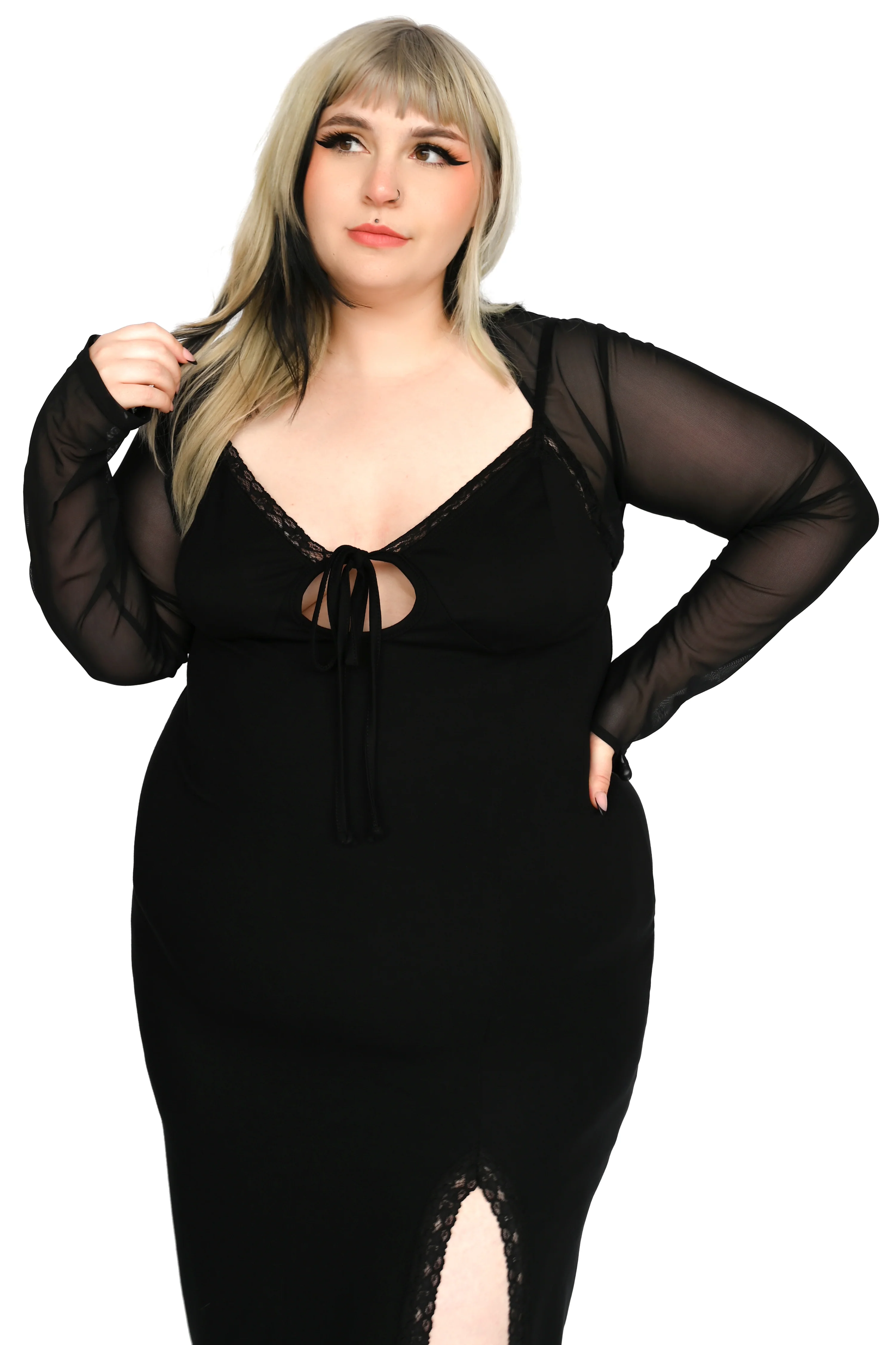 Signature Mesh Bolero with Thumb Holes - Image 3