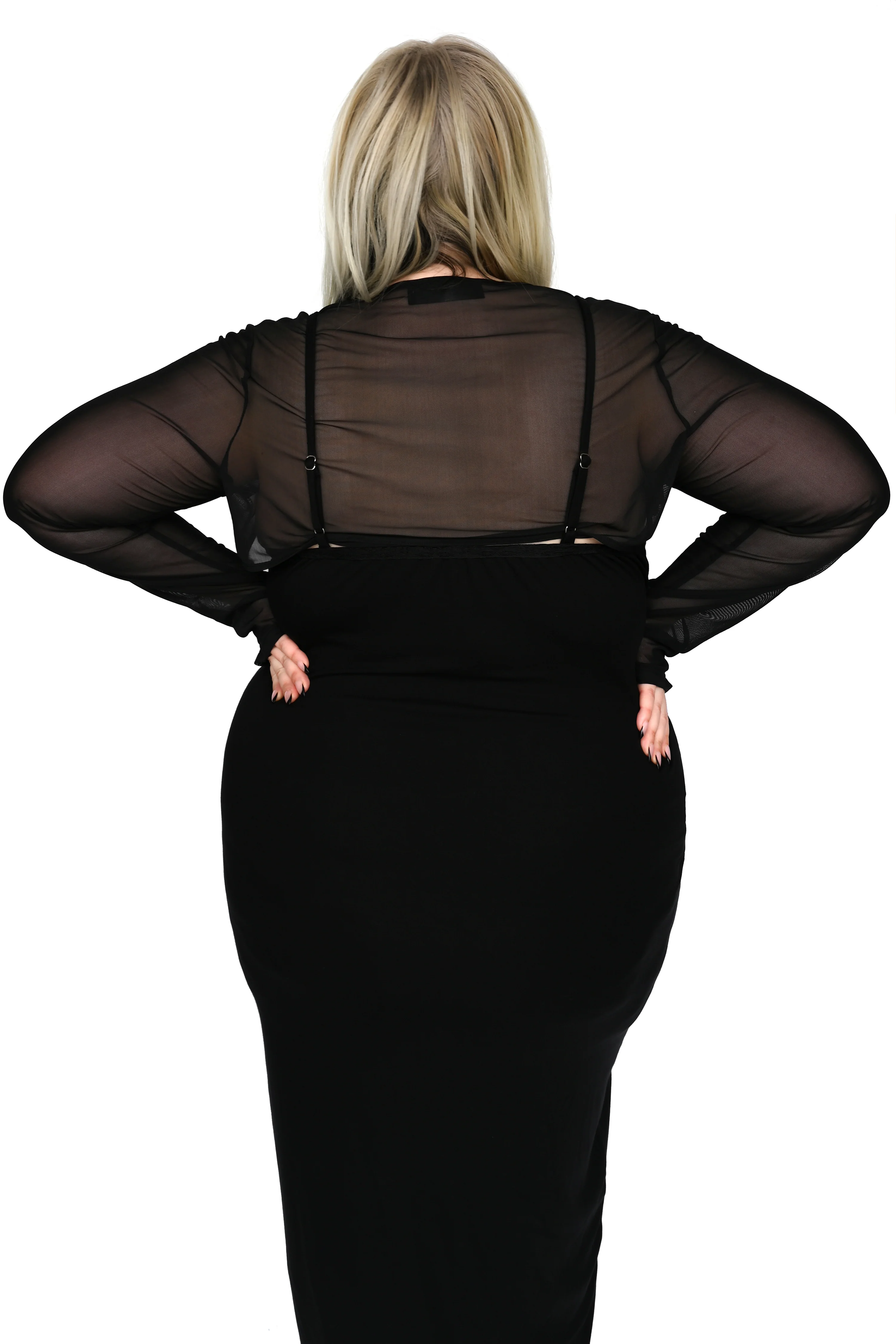 Signature Mesh Bolero with Thumb Holes - Image 4
