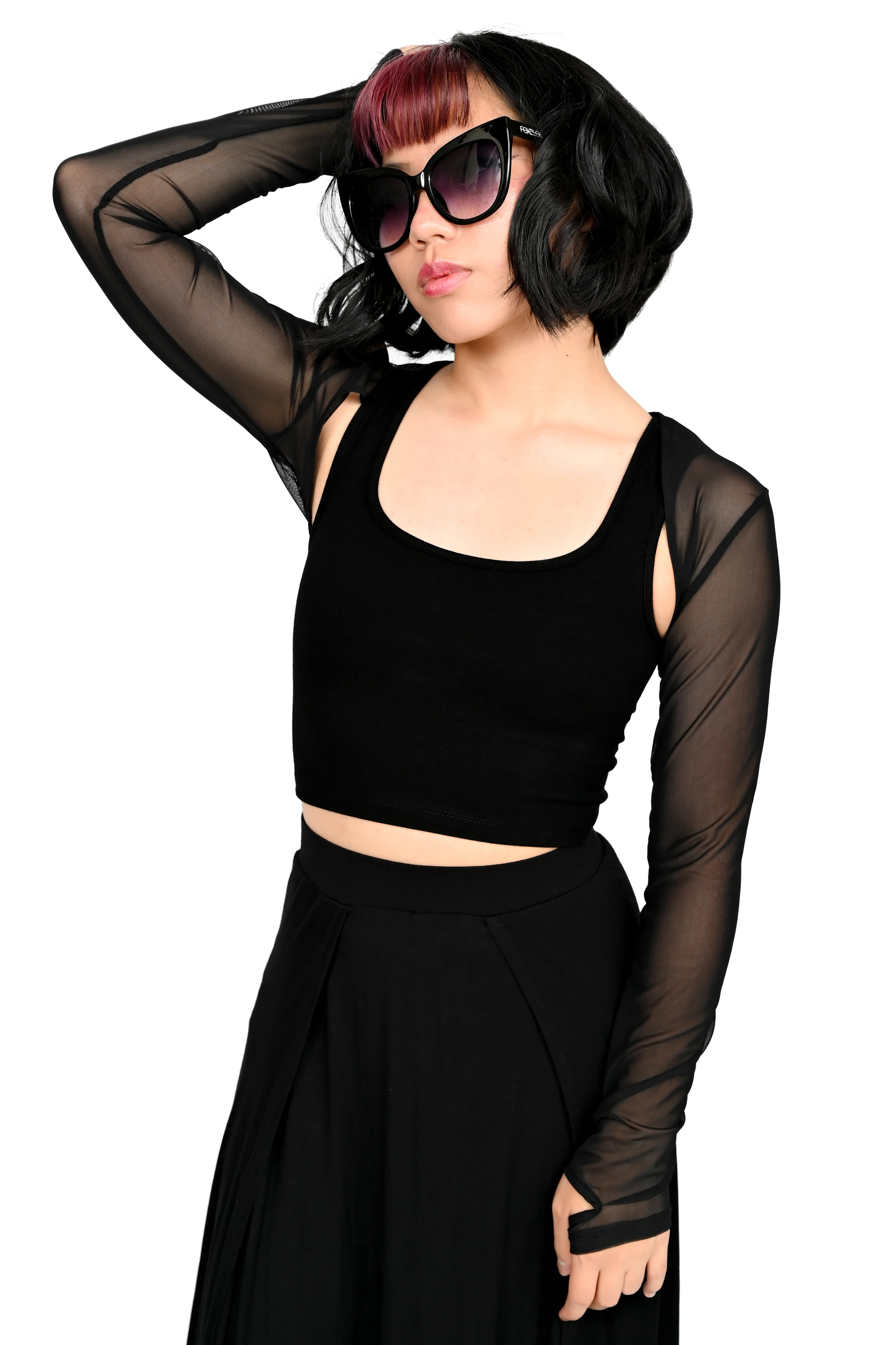 Signature Mesh Bolero with Thumb Holes - Image 5