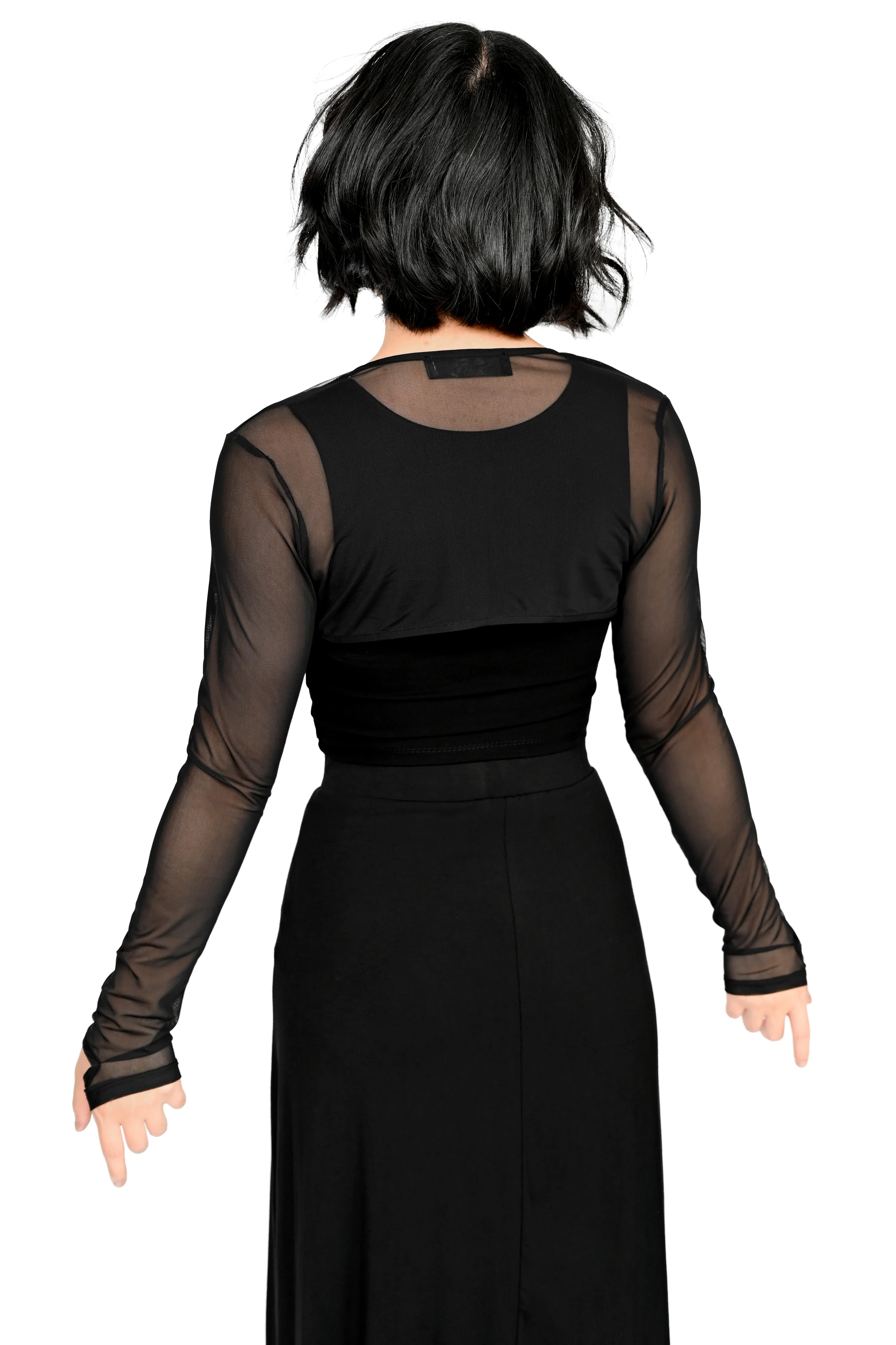 Signature Mesh Bolero with Thumb Holes - Image 6