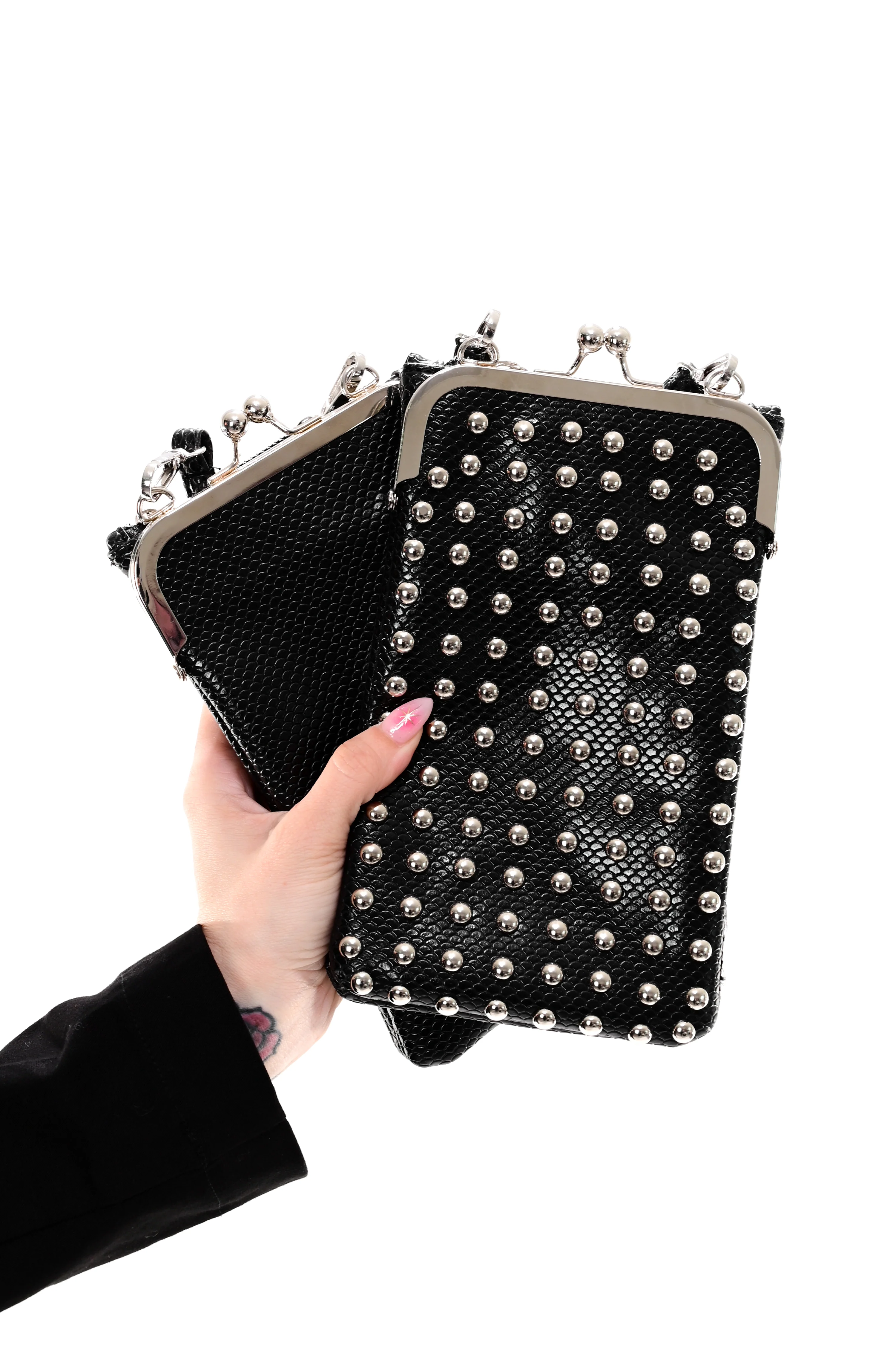 Studded Mini Crossbody Bag - Apple Leather - Final Sale - Image 3